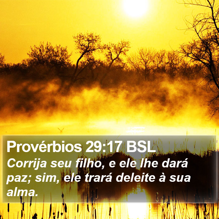 Provérbios 29:17 BSL Bible Study