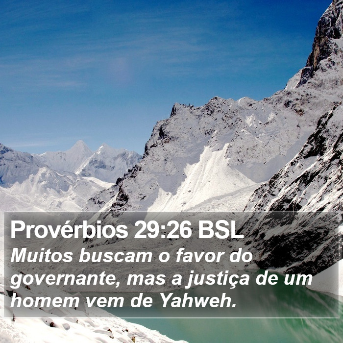 Provérbios 29:26 BSL Bible Study