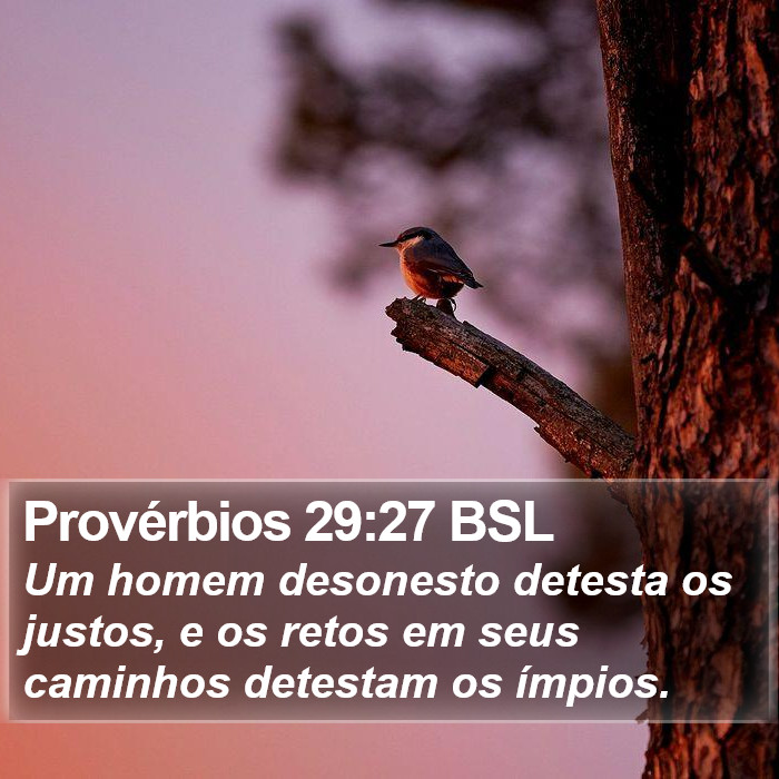 Provérbios 29:27 BSL Bible Study