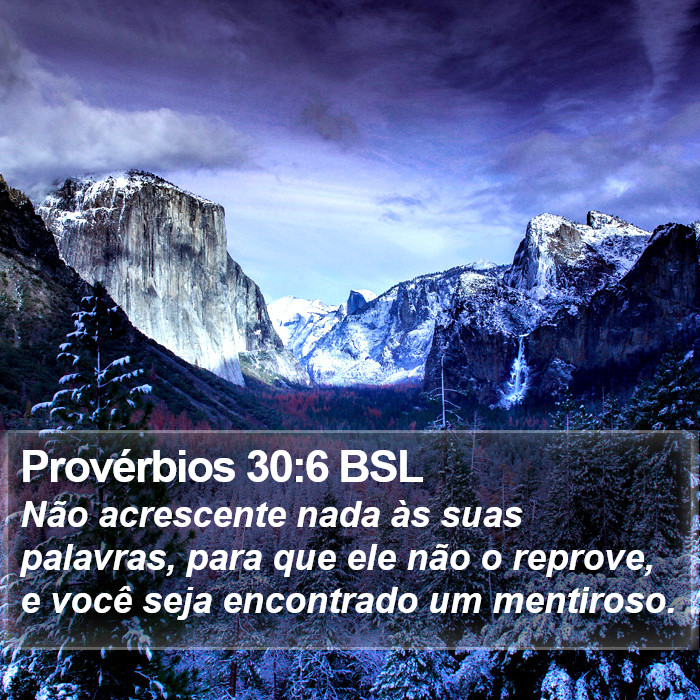 Provérbios 30:6 BSL Bible Study