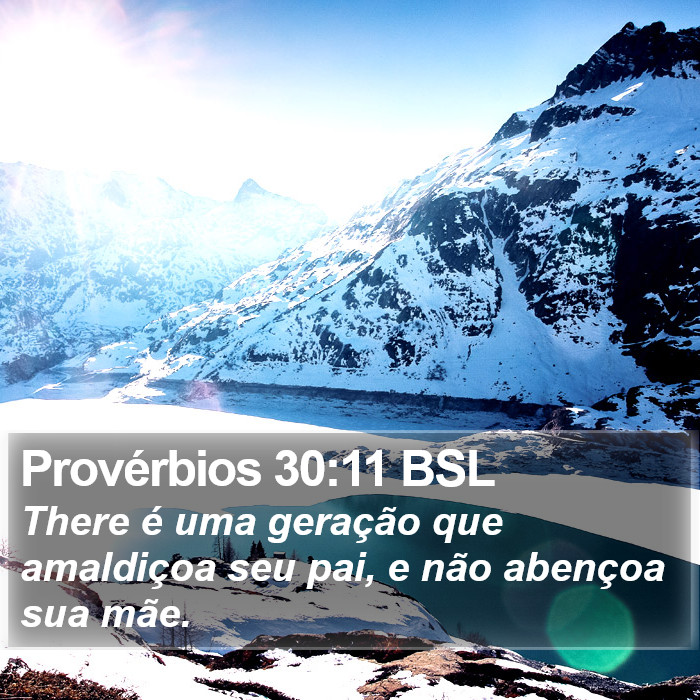 Provérbios 30:11 BSL Bible Study