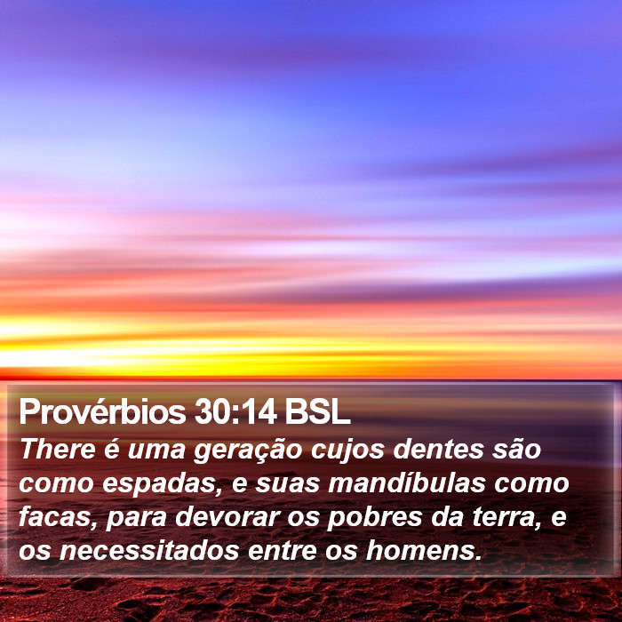Provérbios 30:14 BSL Bible Study