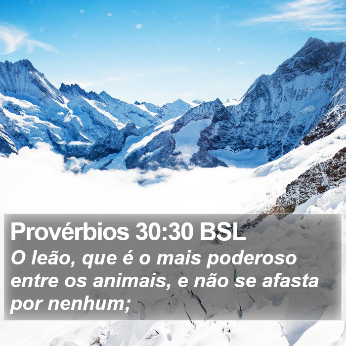 Provérbios 30:30 BSL Bible Study