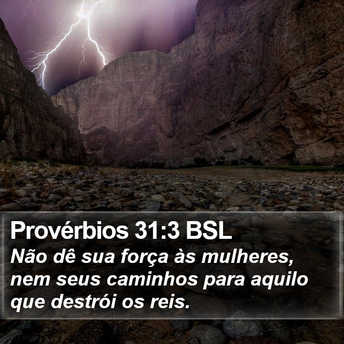 Provérbios 31:3 BSL Bible Study