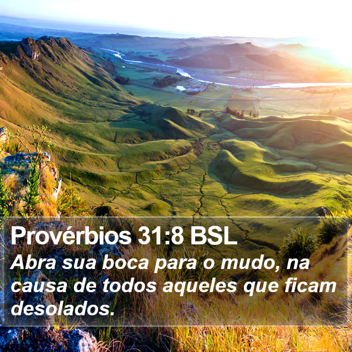 Provérbios 31:8 BSL Bible Study