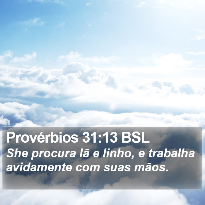 Provérbios 31:13 BSL Bible Study