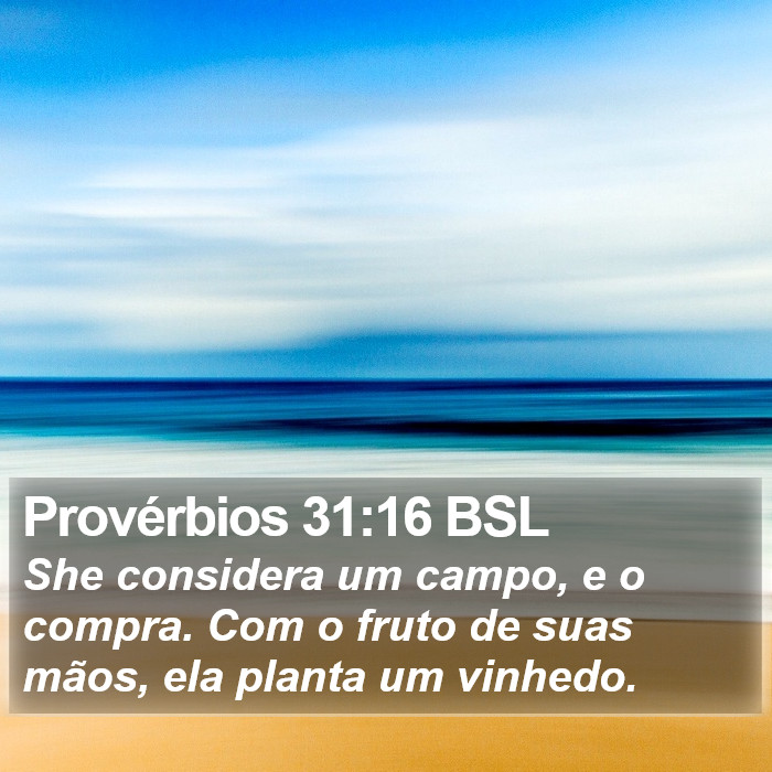 Provérbios 31:16 BSL Bible Study