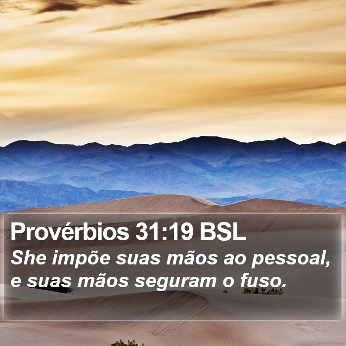 Provérbios 31:19 BSL Bible Study