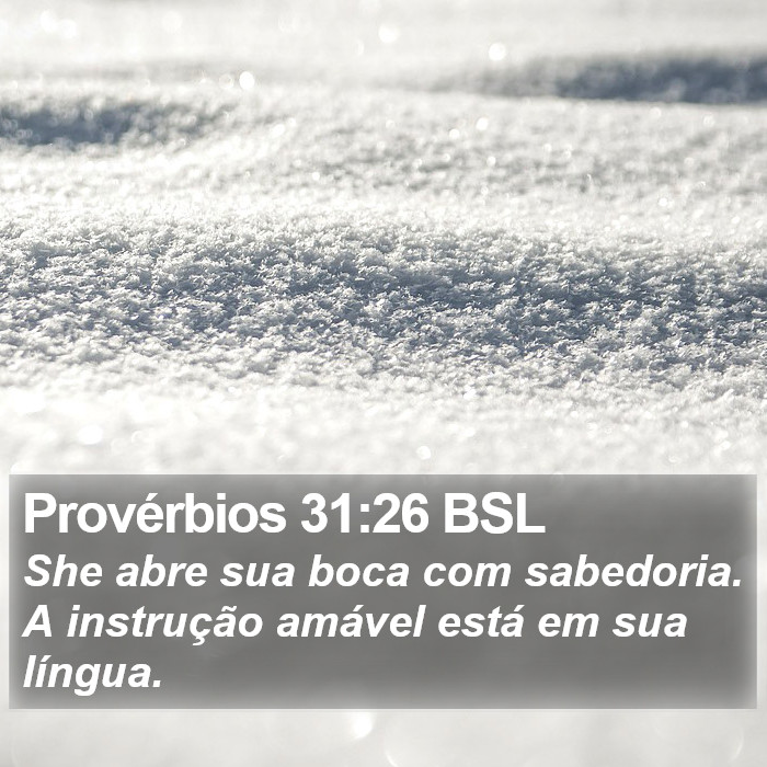 Provérbios 31:26 BSL Bible Study