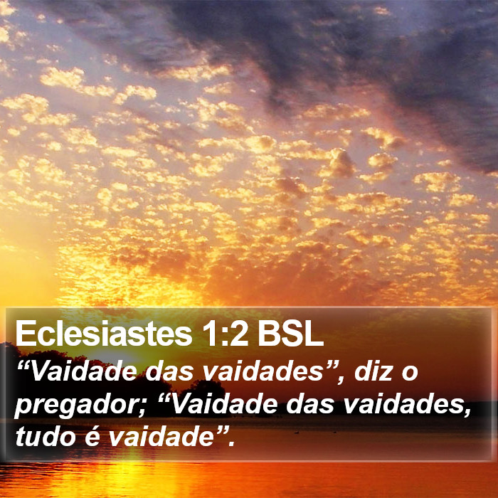 Eclesiastes 1:2 BSL Bible Study