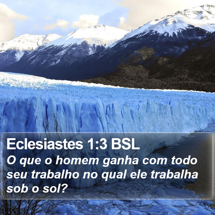 Eclesiastes 1:3 BSL Bible Study