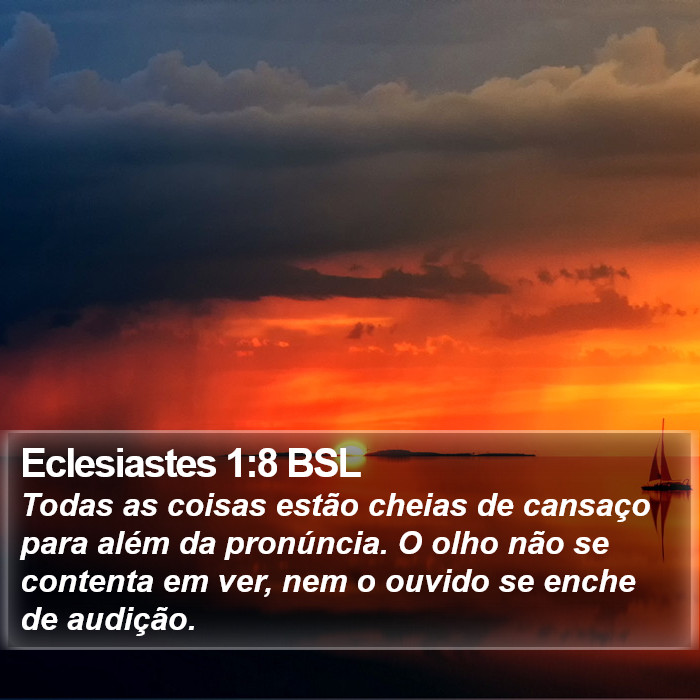 Eclesiastes 1:8 BSL Bible Study