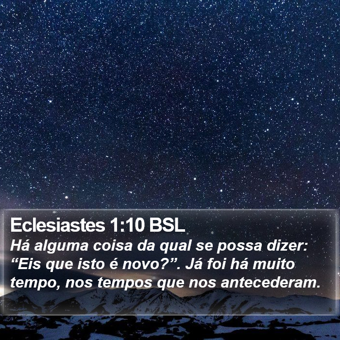 Eclesiastes 1:10 BSL Bible Study