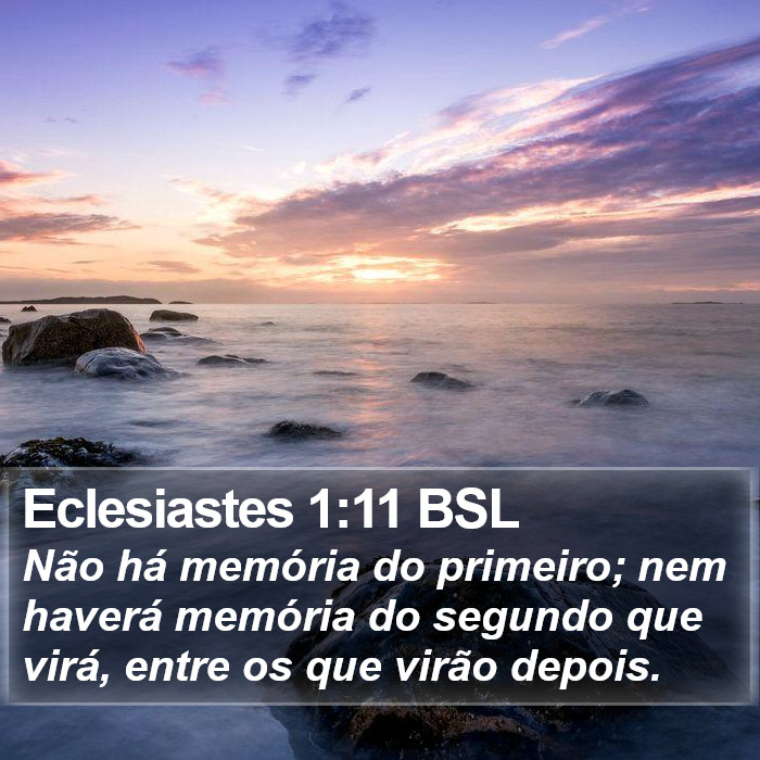 Eclesiastes 1:11 BSL Bible Study