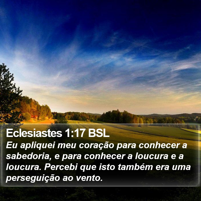 Eclesiastes 1:17 BSL Bible Study