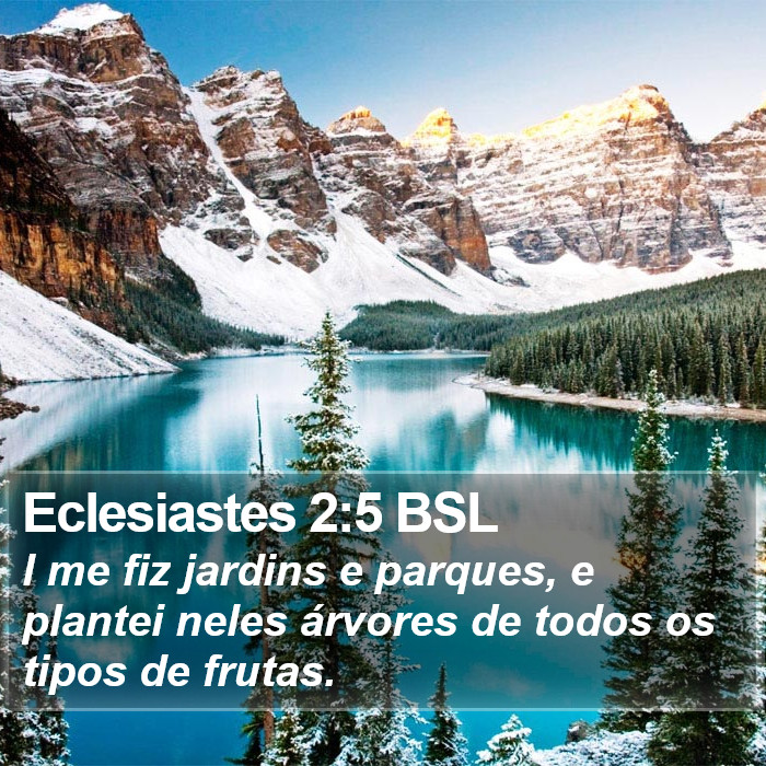 Eclesiastes 2:5 BSL Bible Study
