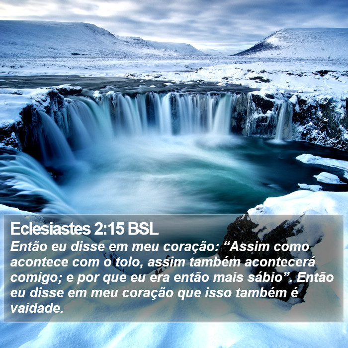 Eclesiastes 2:15 BSL Bible Study