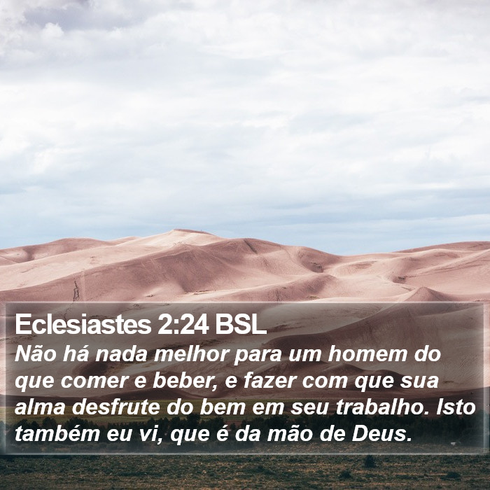 Eclesiastes 2:24 BSL Bible Study