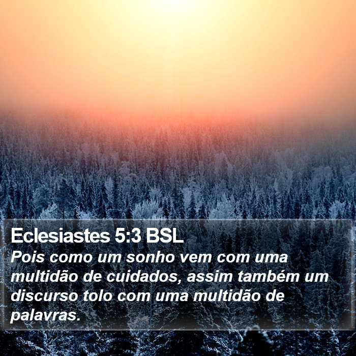 Eclesiastes 5:3 BSL Bible Study