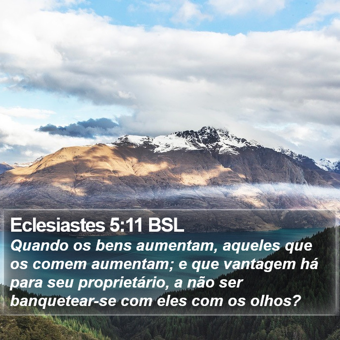 Eclesiastes 5:11 BSL Bible Study
