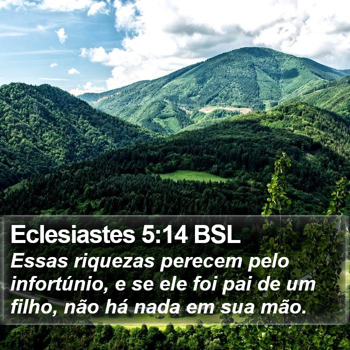 Eclesiastes 5:14 BSL Bible Study