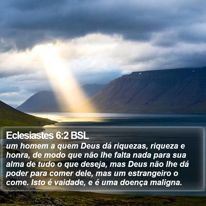 Eclesiastes 6:2 BSL Bible Study