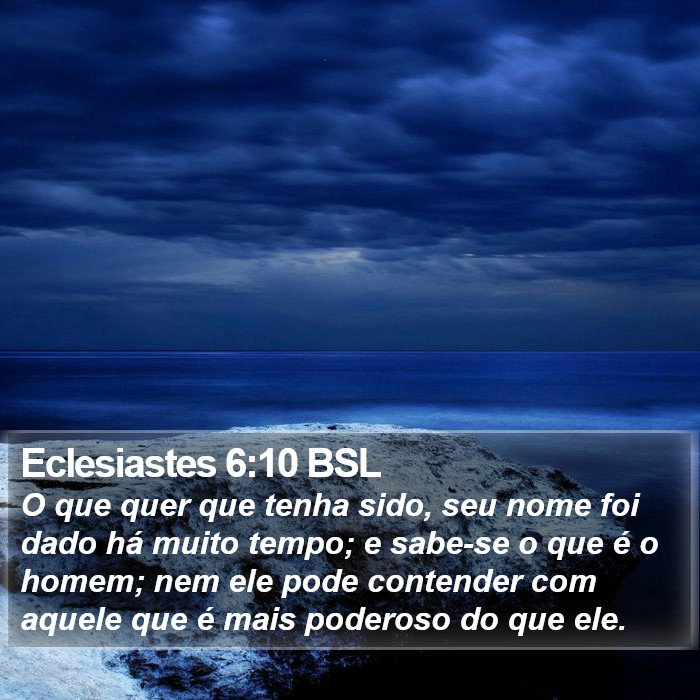 Eclesiastes 6:10 BSL Bible Study