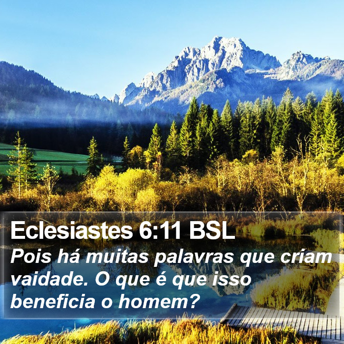 Eclesiastes 6:11 BSL Bible Study