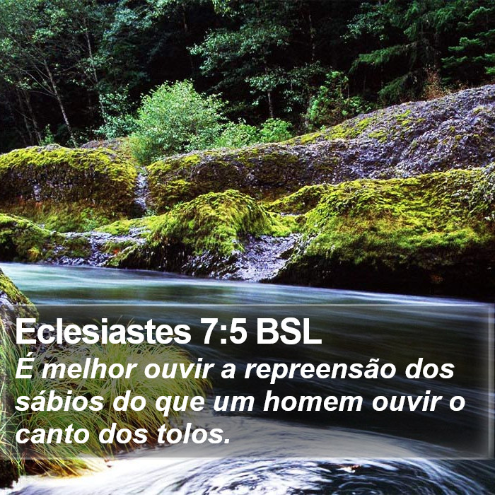 Eclesiastes 7:5 BSL Bible Study