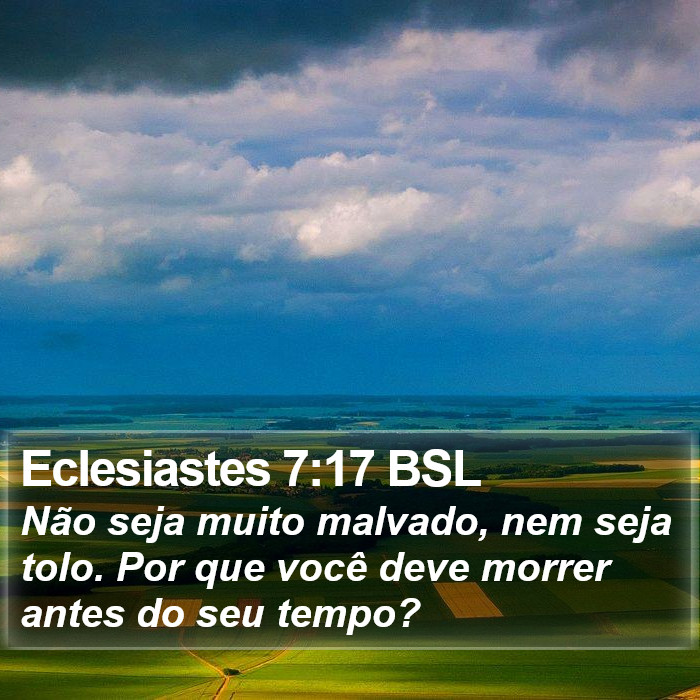 Eclesiastes 7:17 BSL Bible Study