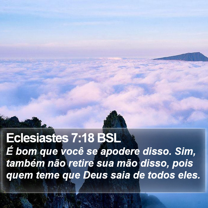Eclesiastes 7:18 BSL Bible Study