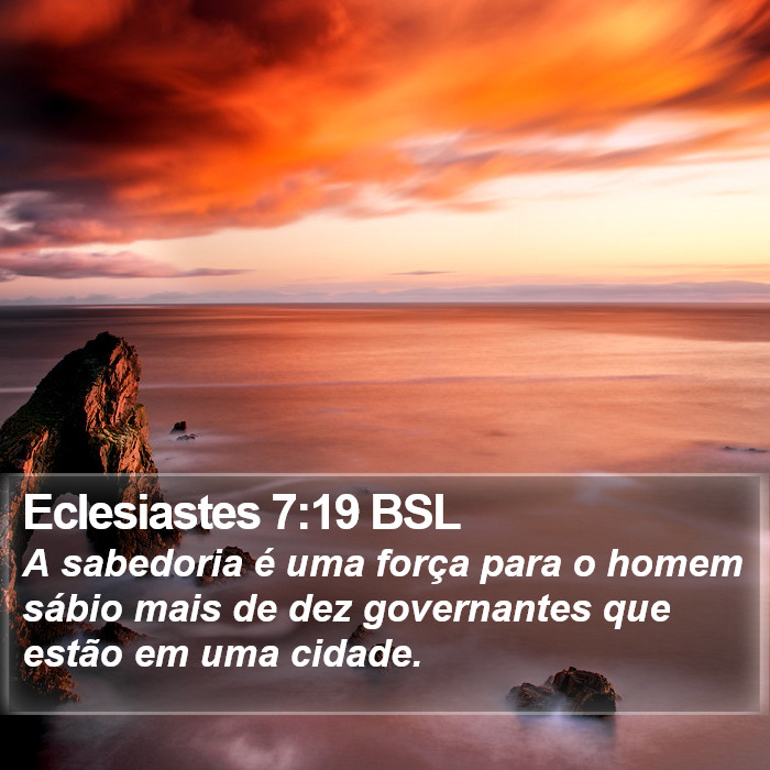 Eclesiastes 7:19 BSL Bible Study