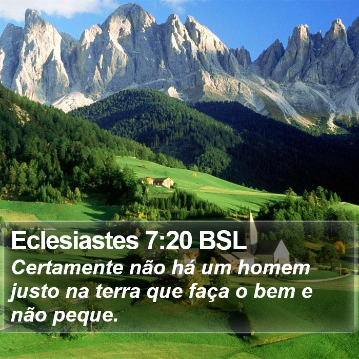 Eclesiastes 7:20 BSL Bible Study