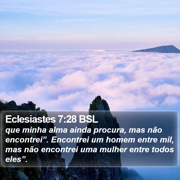 Eclesiastes 7:28 BSL Bible Study