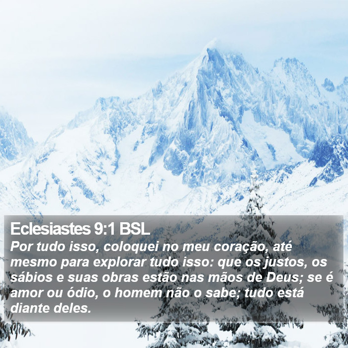 Eclesiastes 9:1 BSL Bible Study