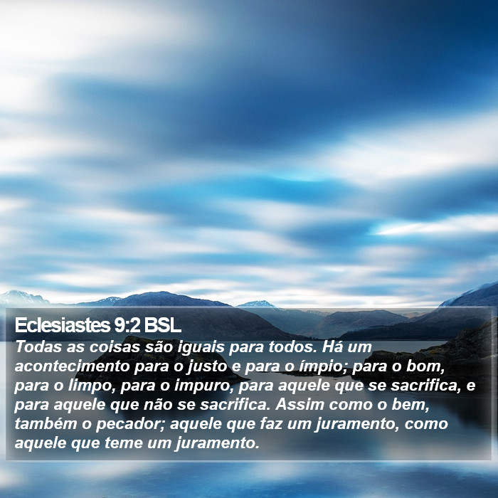 Eclesiastes 9:2 BSL Bible Study