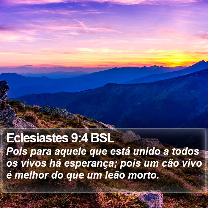 Eclesiastes 9:4 BSL Bible Study