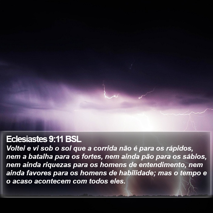 Eclesiastes 9:11 BSL Bible Study