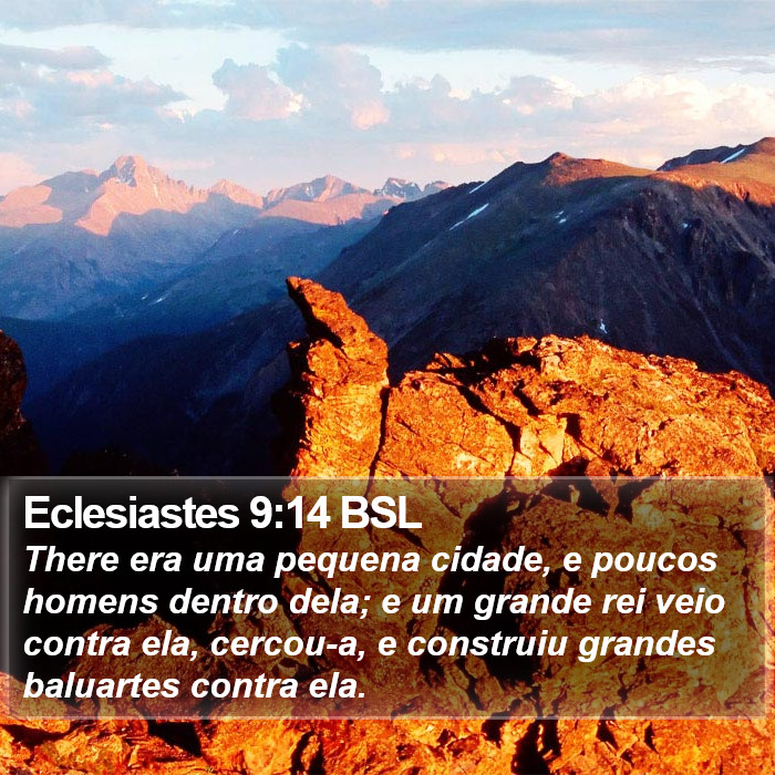 Eclesiastes 9:14 BSL Bible Study