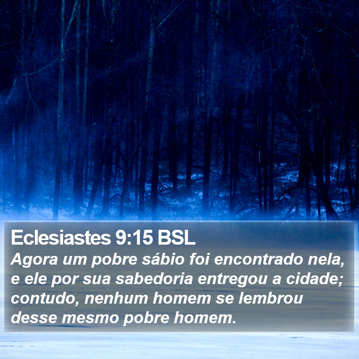 Eclesiastes 9:15 BSL Bible Study