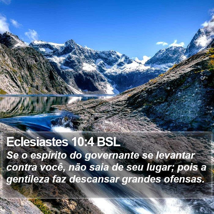 Eclesiastes 10:4 BSL Bible Study
