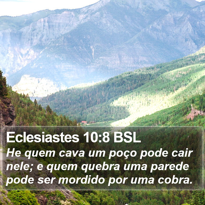 Eclesiastes 10:8 BSL Bible Study