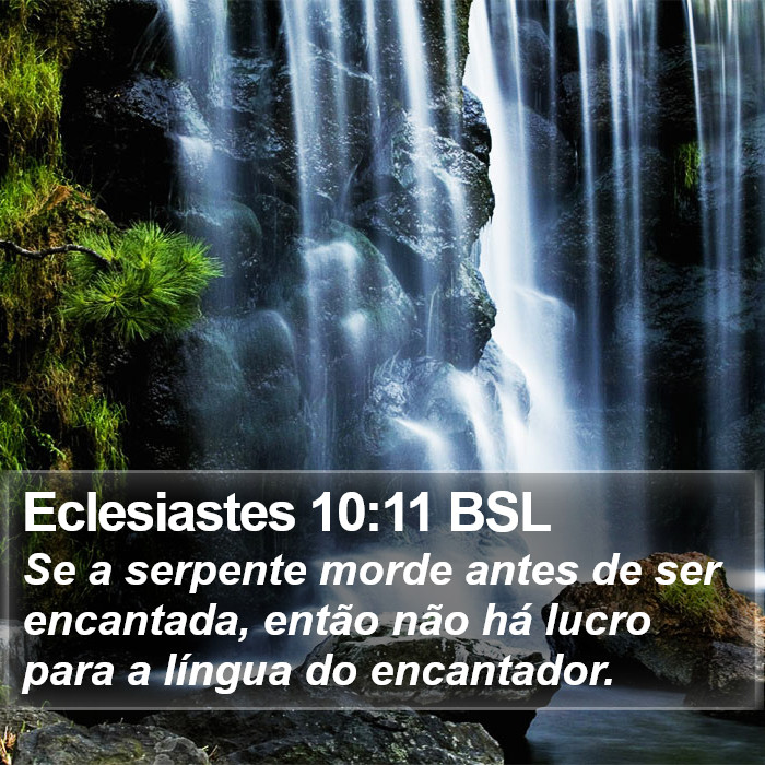 Eclesiastes 10:11 BSL Bible Study