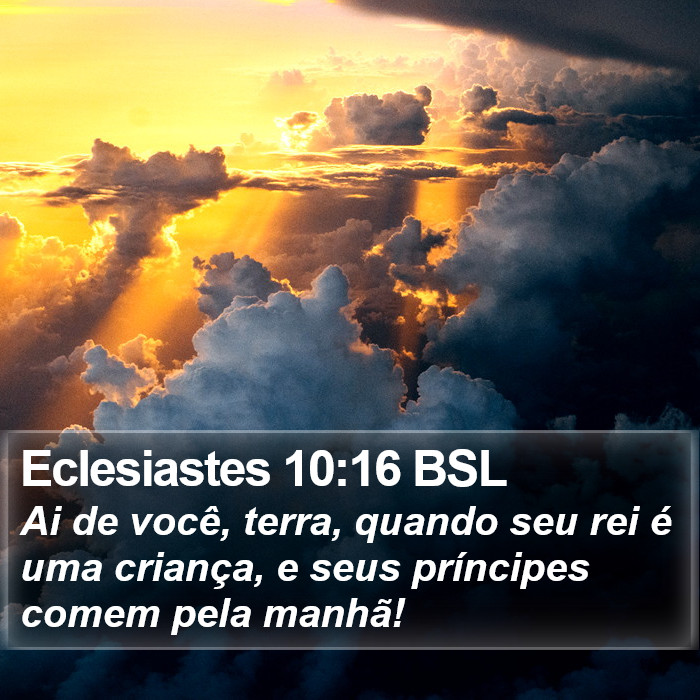 Eclesiastes 10:16 BSL Bible Study