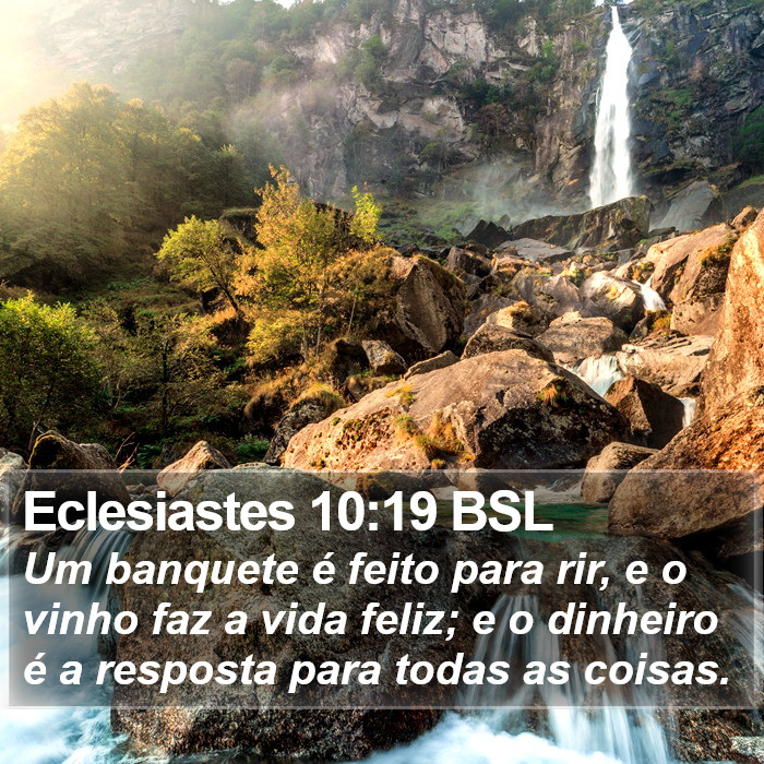 Eclesiastes 10:19 BSL Bible Study
