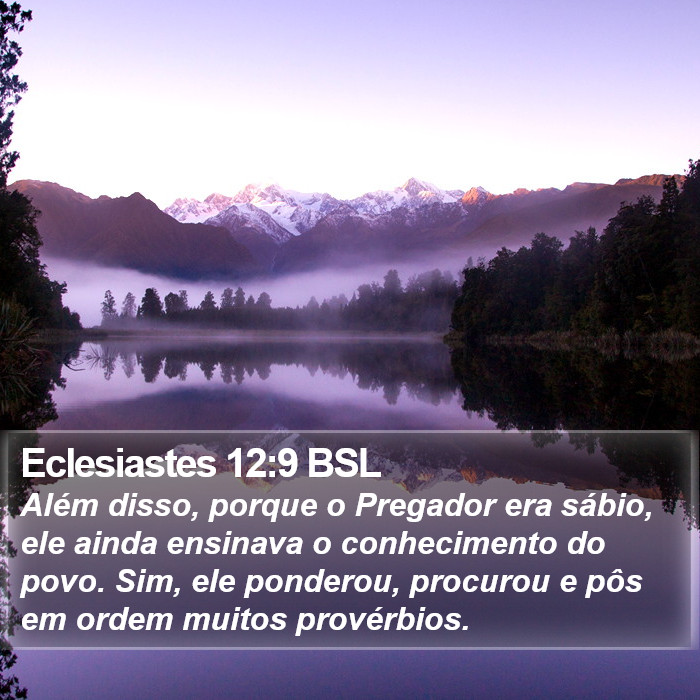 Eclesiastes 12:9 BSL Bible Study