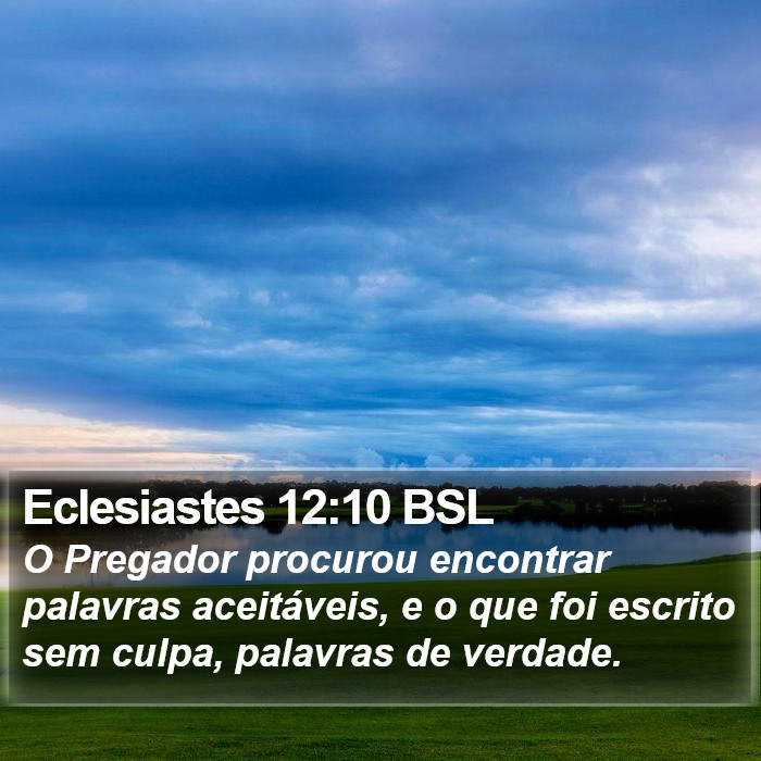 Eclesiastes 12:10 BSL Bible Study