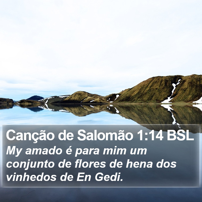 Canção de Salomão 1:14 BSL Bible Study