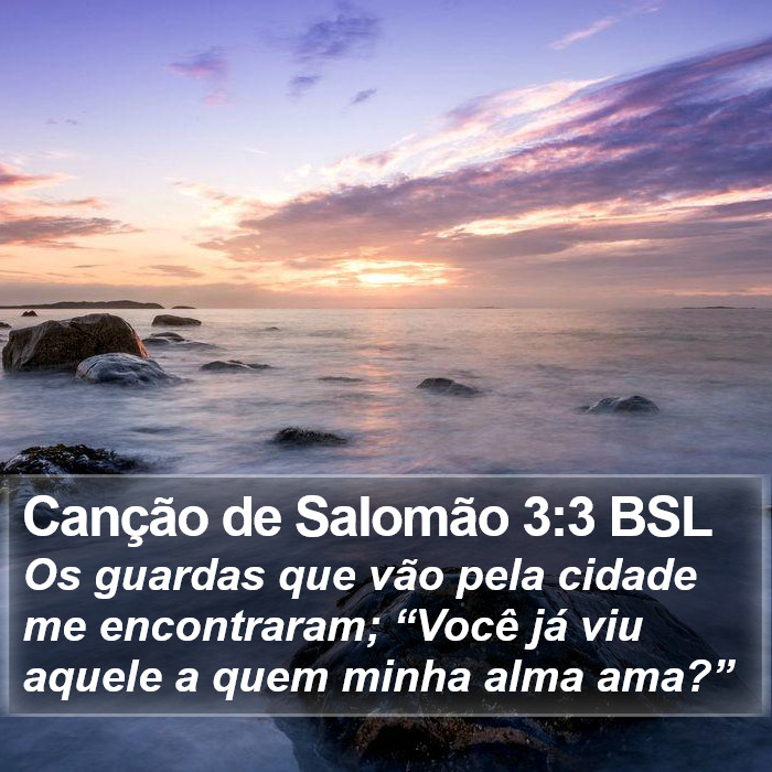 Canção de Salomão 3:3 BSL Bible Study