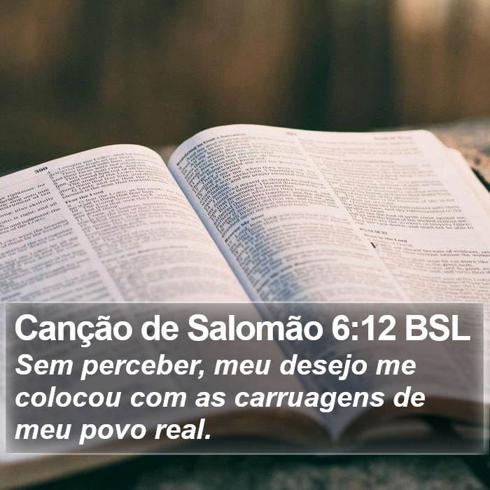 Canção de Salomão 6:12 BSL Bible Study